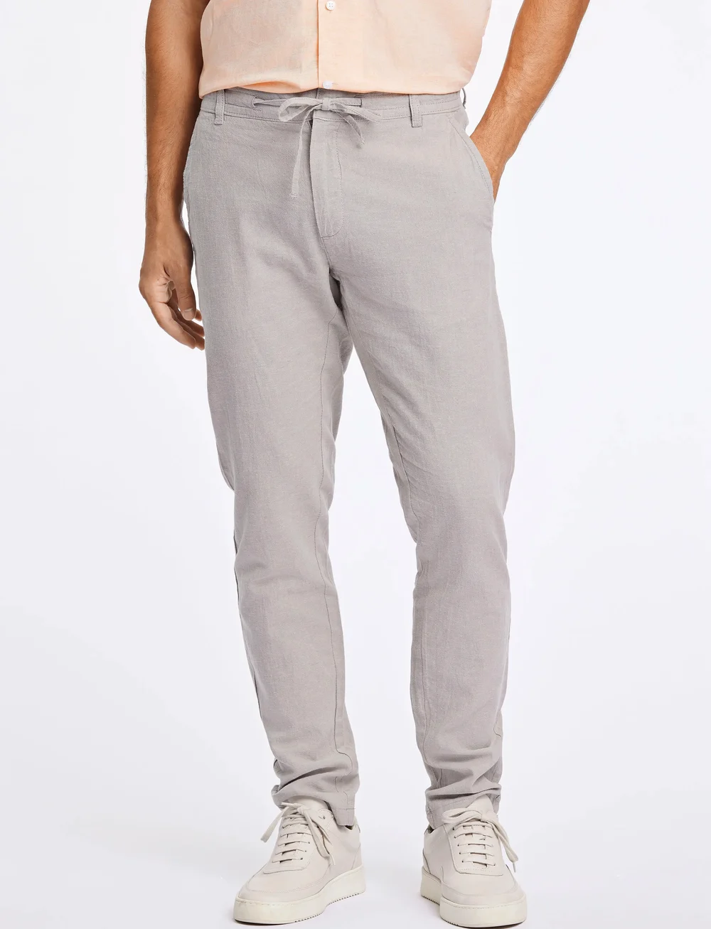 Lindbergh - Linen pants - linen trousers - grey - 0