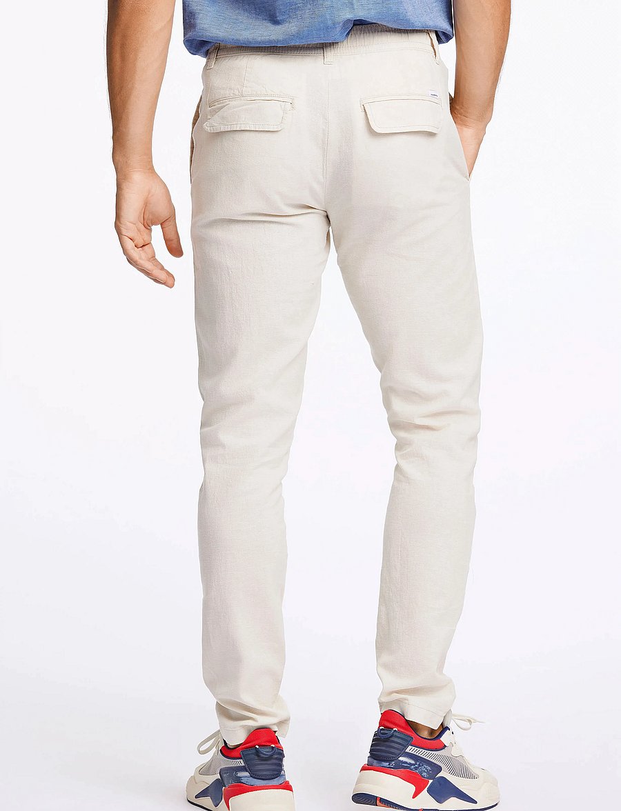 Lindbergh - Linen pants - linnebyxor - lt sand - 3