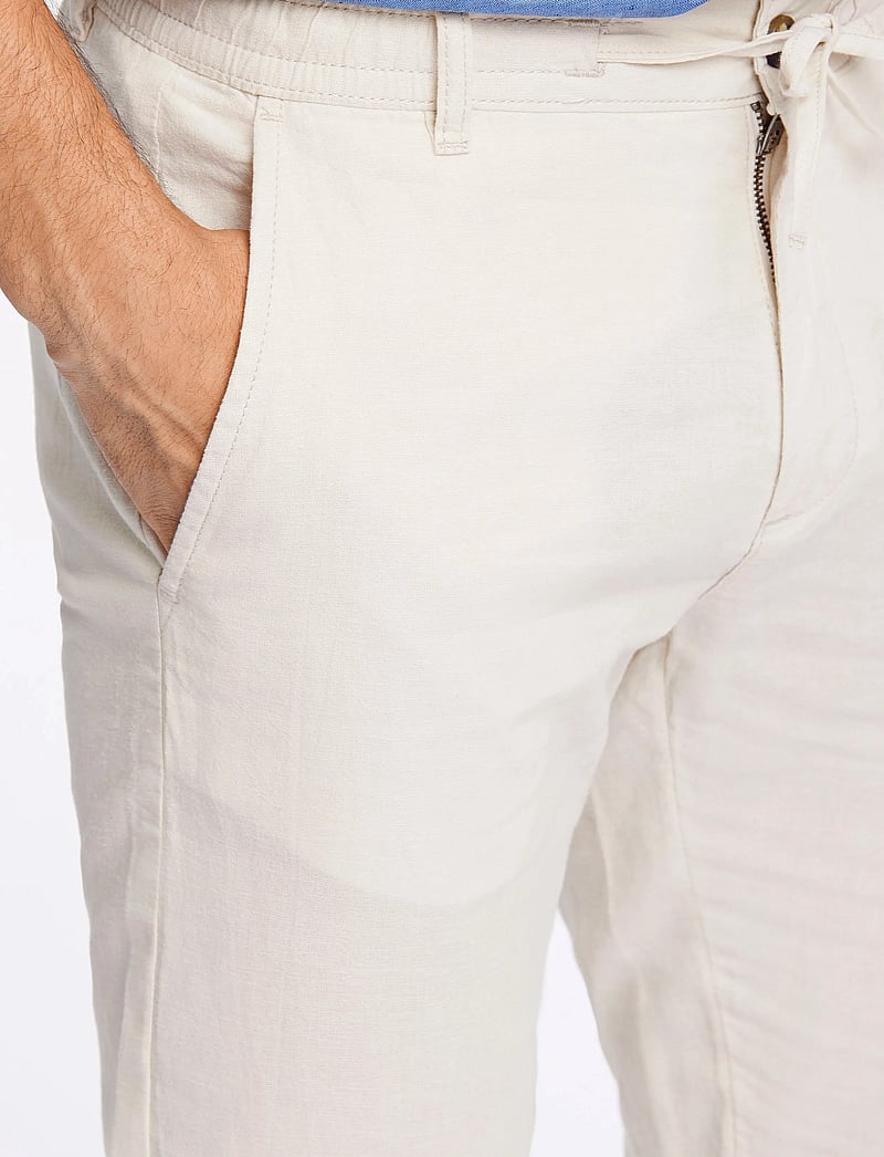 Lindbergh - Linen pants - hørbukser - lt sand - 5