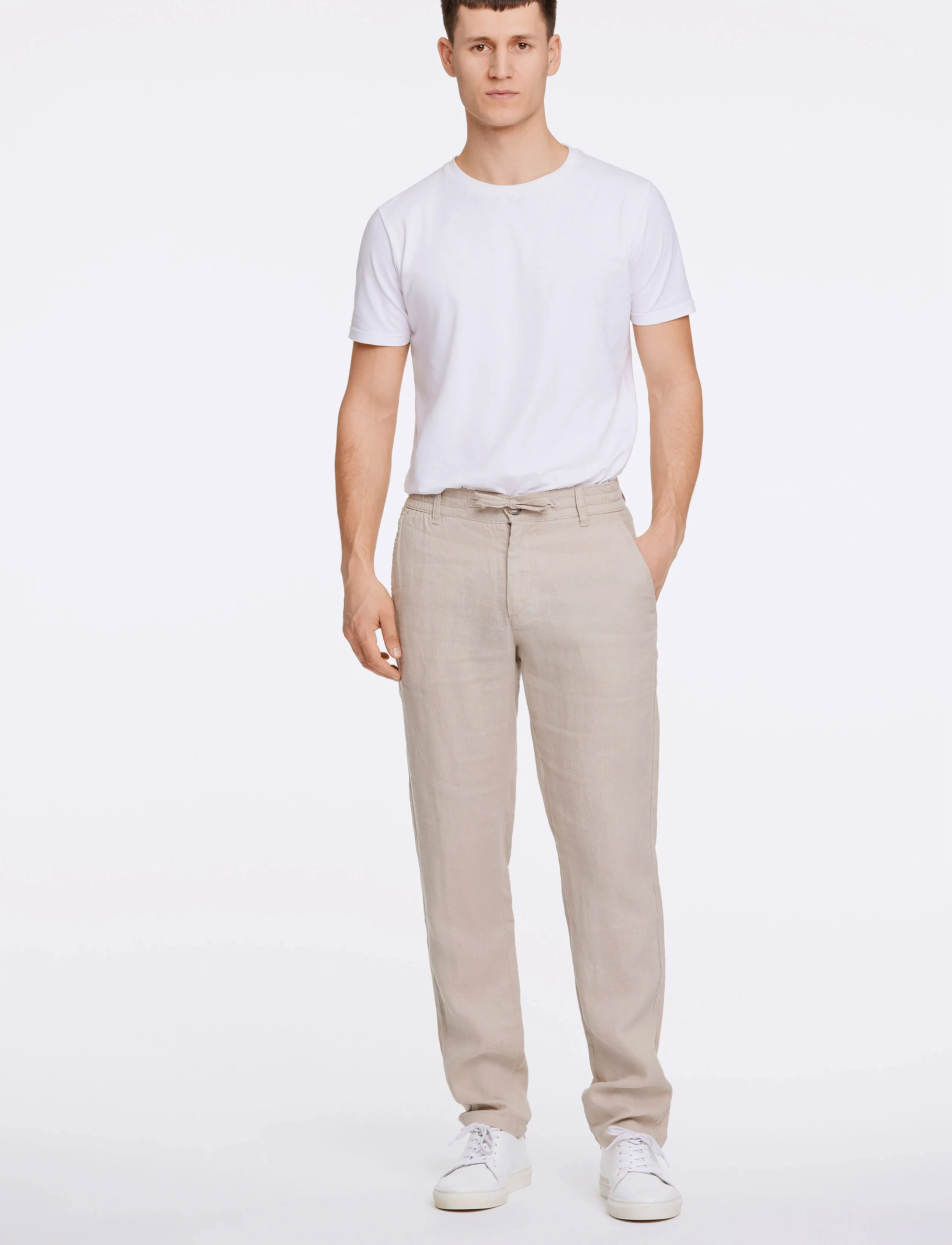 Lindbergh - Linen pants - linen trousers - sand - 4