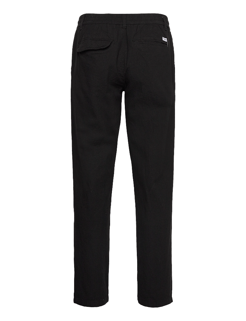 Lindbergh - Linen pants - hørbukser - black - 2