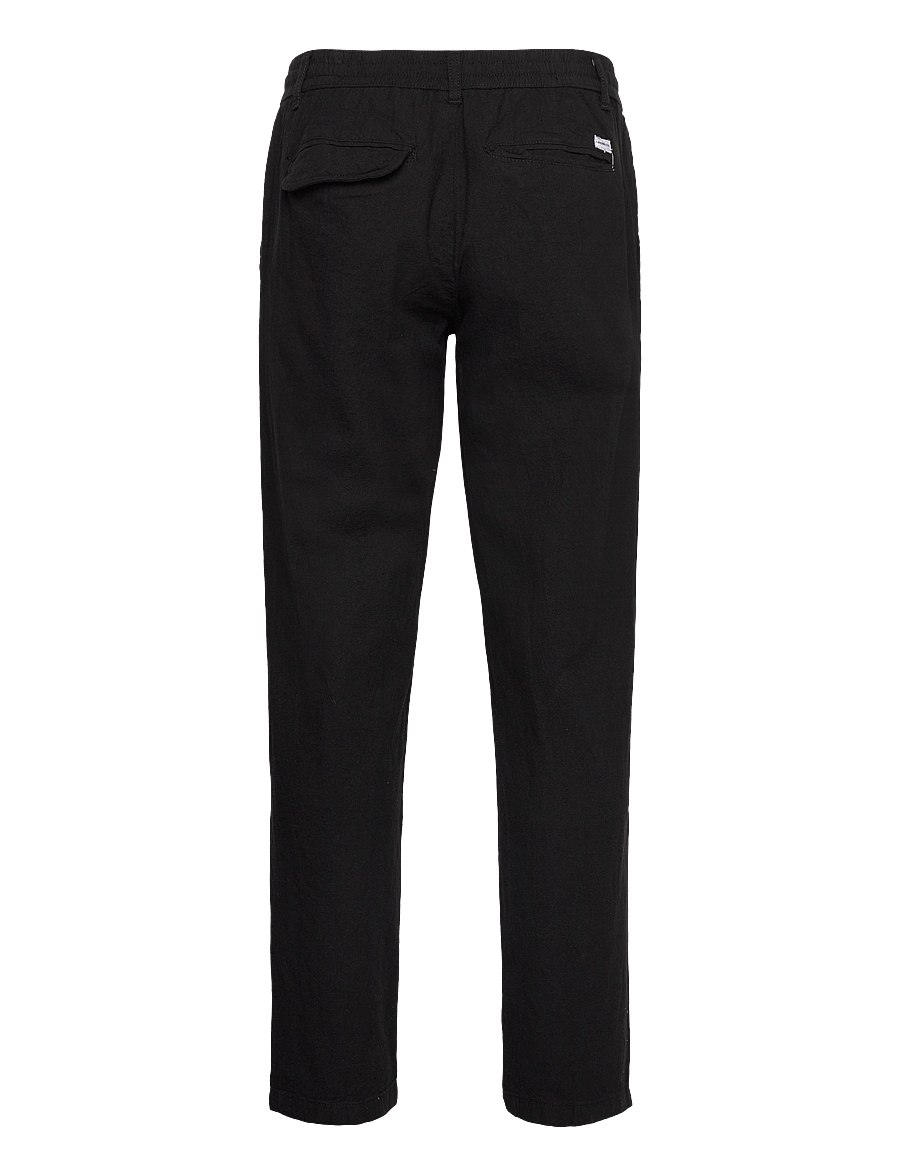 Lindbergh - Linen pants - linnebyxor - black - 2