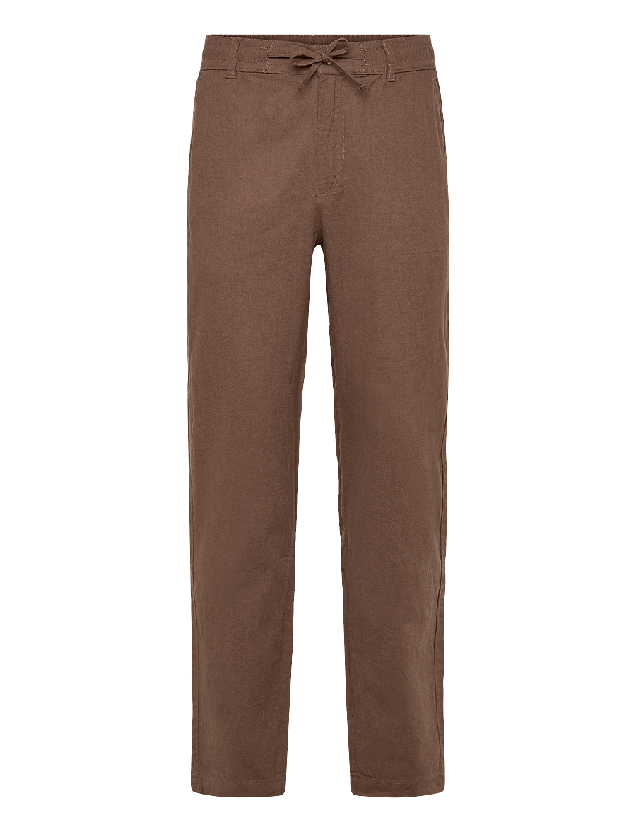 Lindbergh - Linen pants - linnebyxor - brown - 1