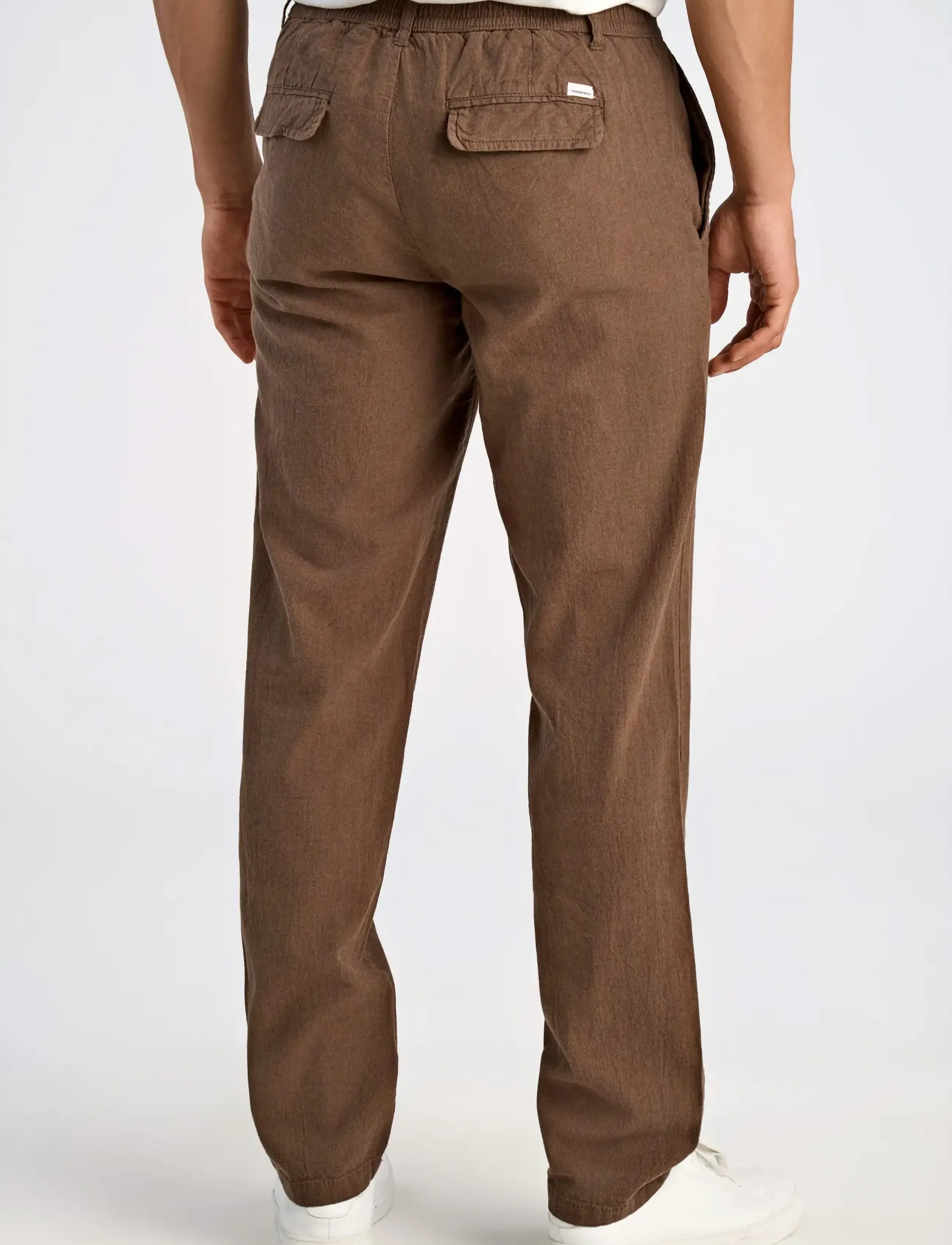 Lindbergh - Linen pants - linnebyxor - brown - 4