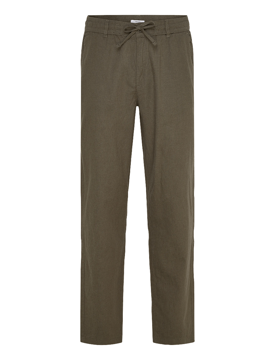 Lindbergh - Linen pants - linnebyxor - dk army - 1