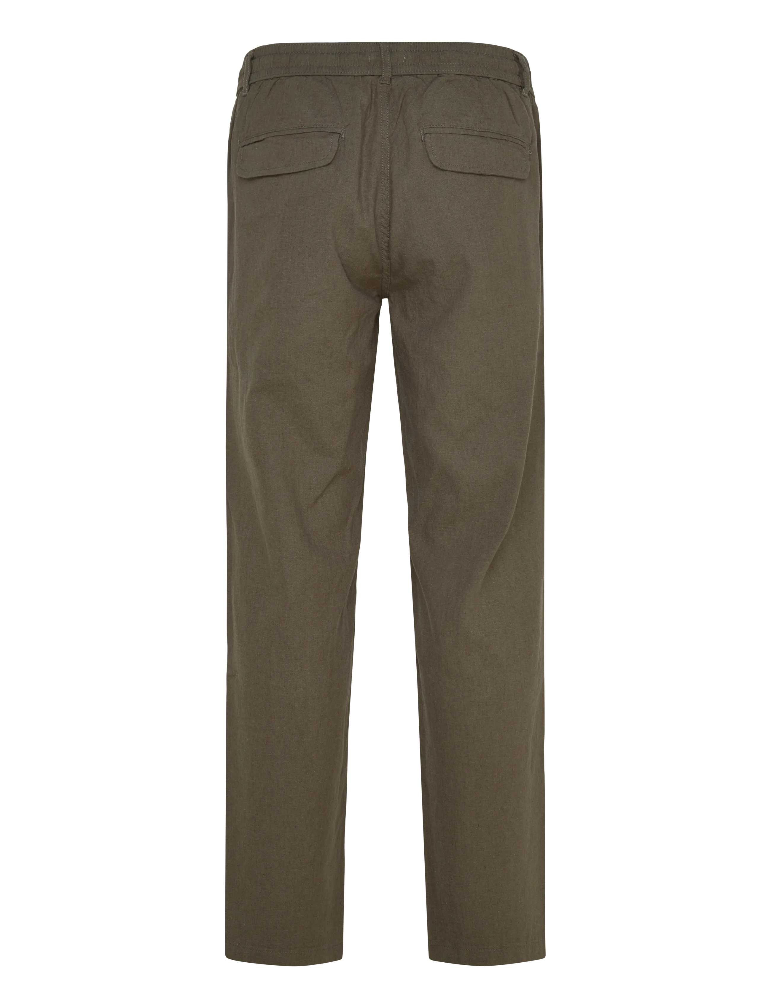 Lindbergh - Linen pants - linnebyxor - dk army - 2