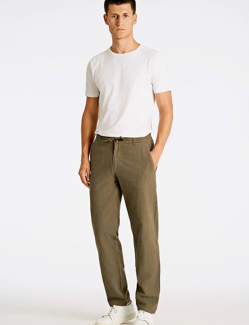 Lindbergh - Linen pants - leinenhosen - dk army - 3