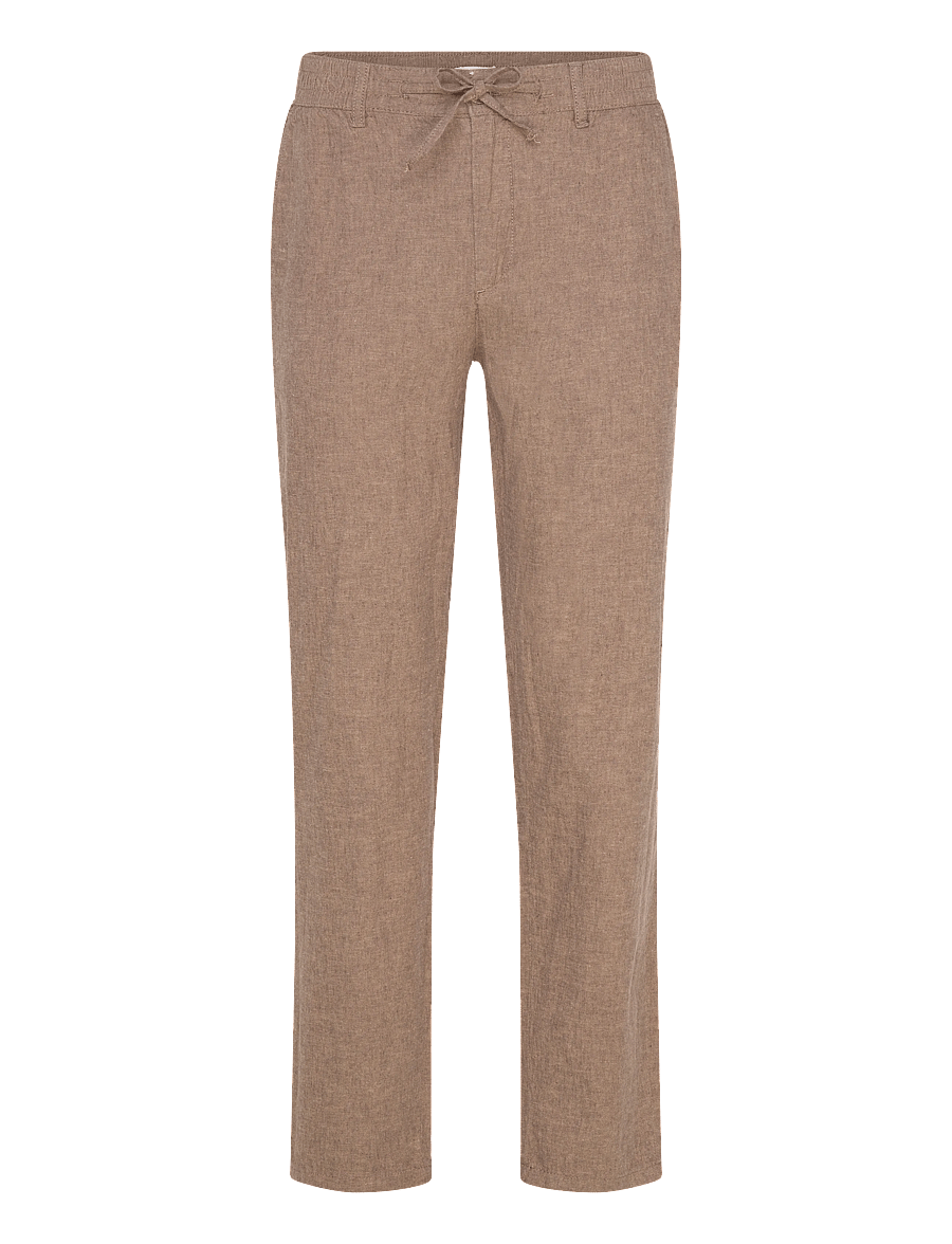 Lindbergh - Linen pants - linnebyxor - dk stone - 1