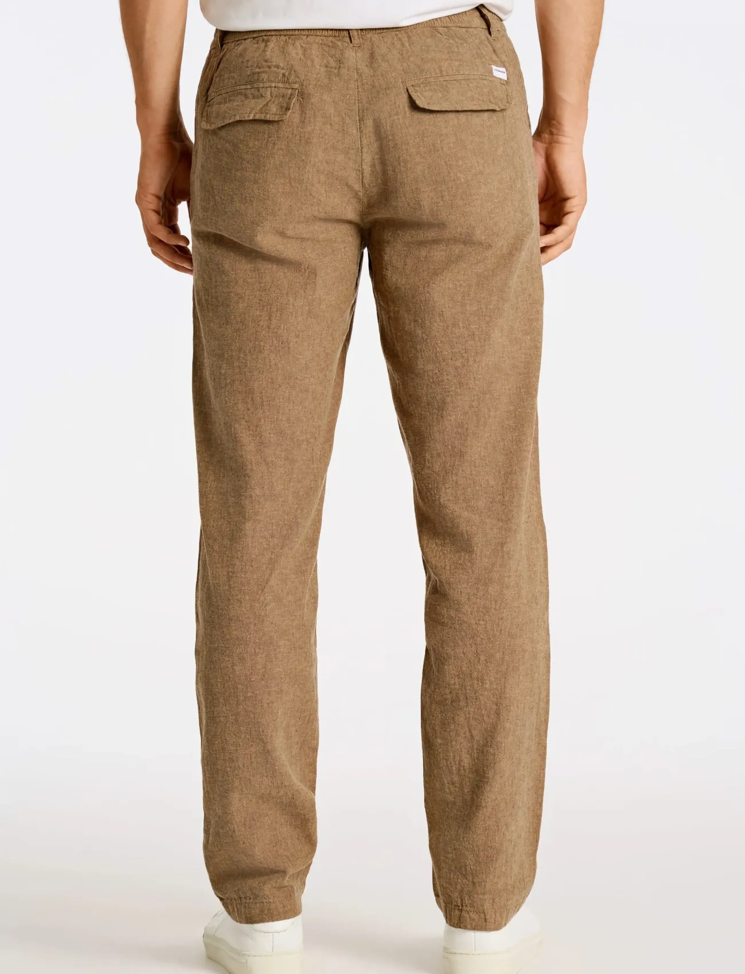 Lindbergh - Linen pants - linnebyxor - dk stone - 4