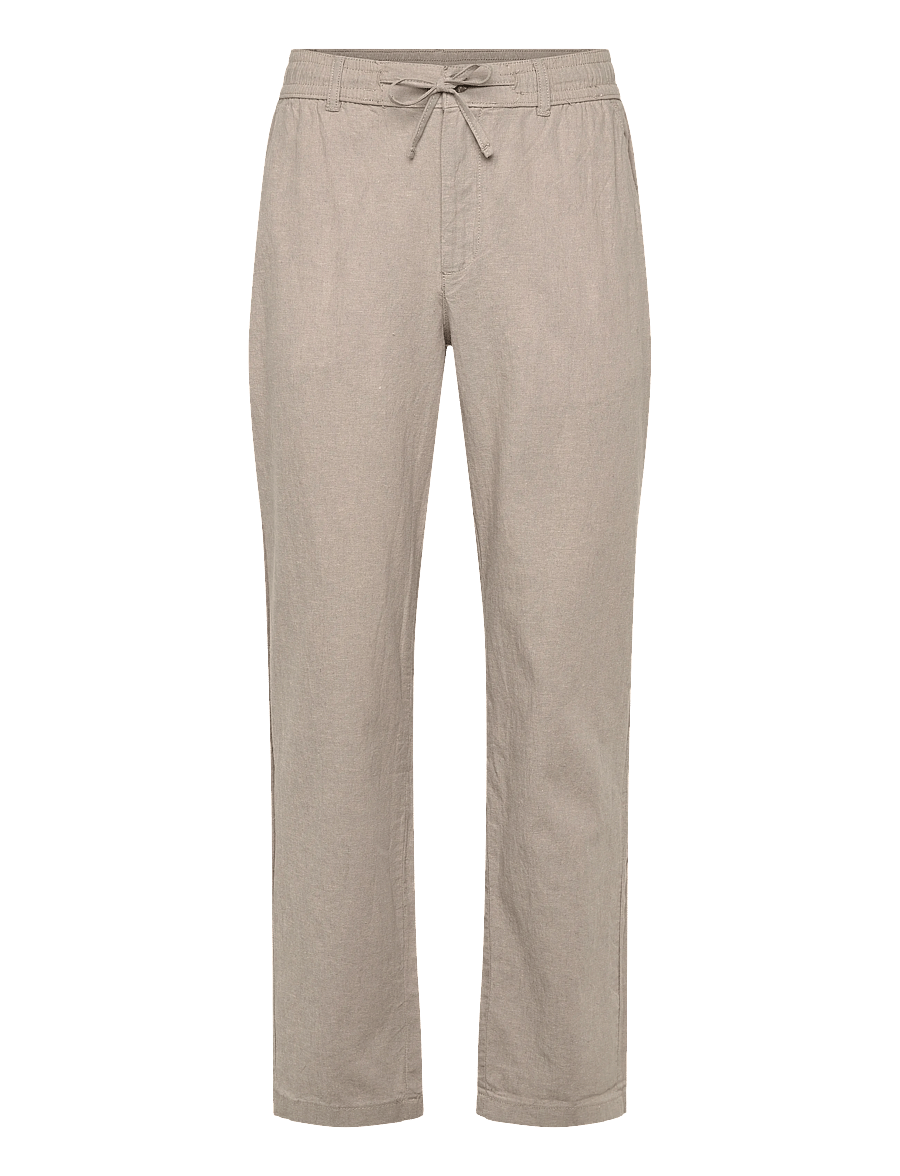 Lindbergh - Linen pants - hørbukser - grey - 1