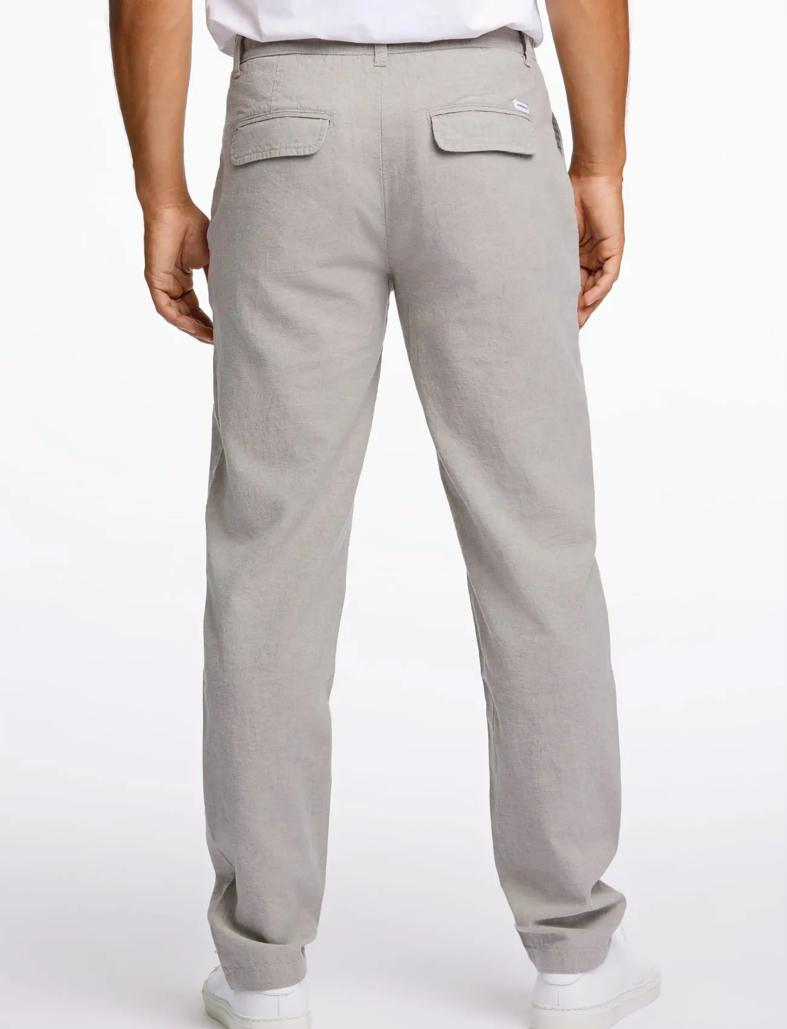 Lindbergh - Linen pants - linased püksid - grey - 4