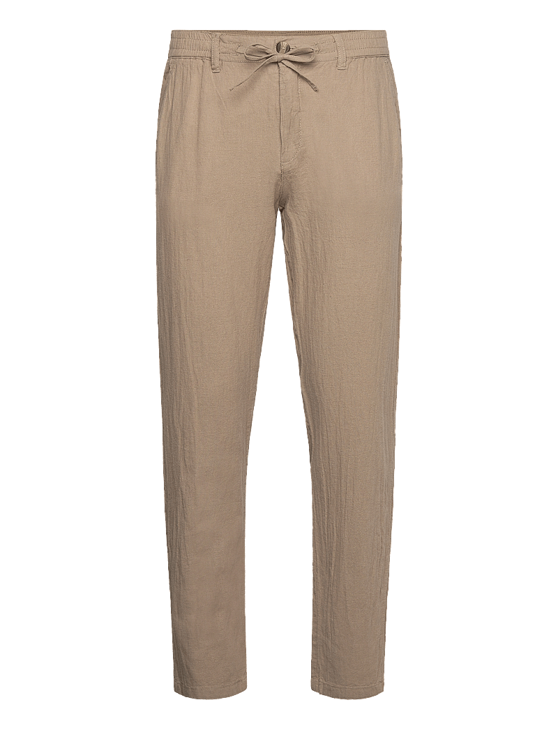 Lindbergh - Linen pants - hørbukser - sand - 1