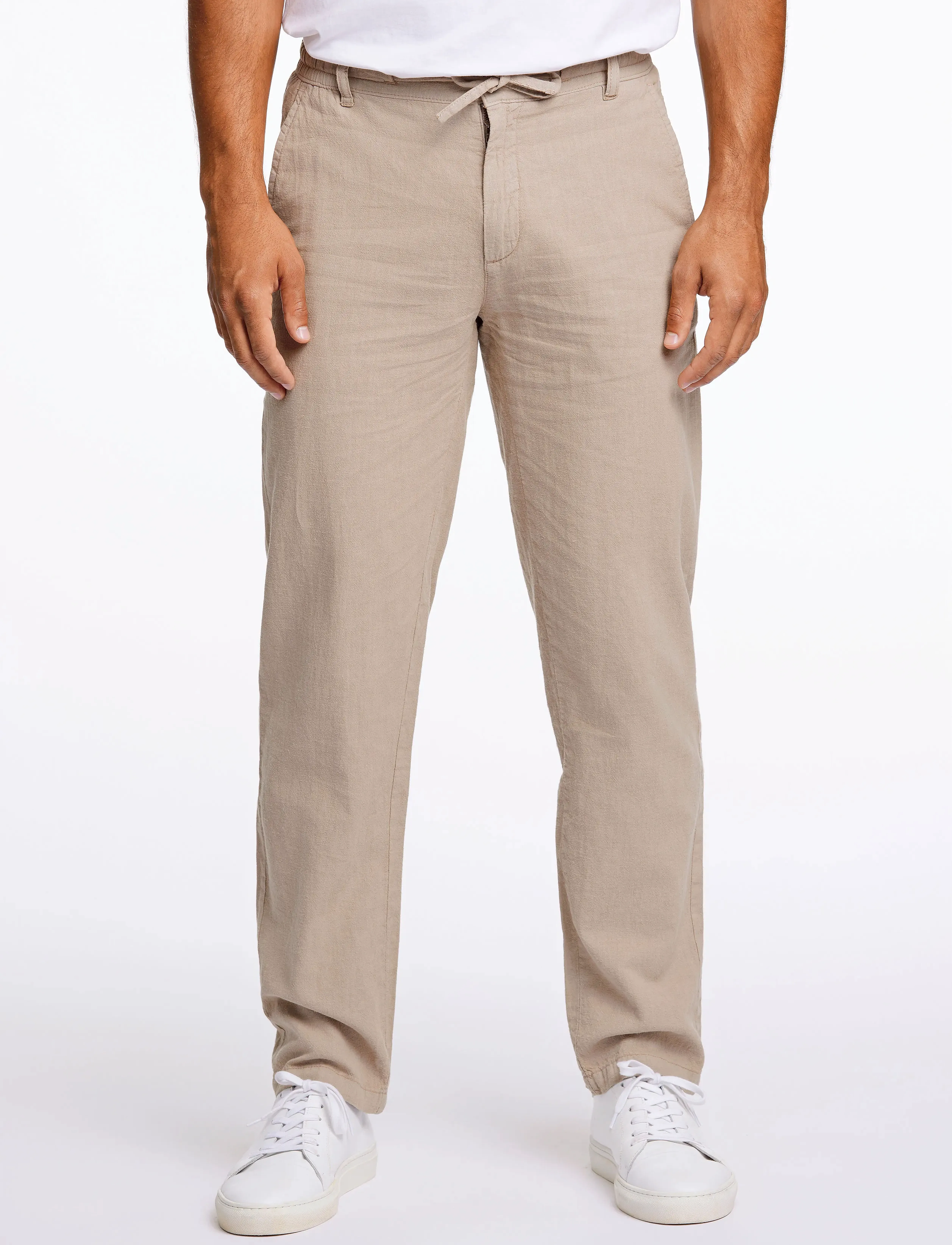 Lindbergh Linen pants - Hosen - SAND / beige