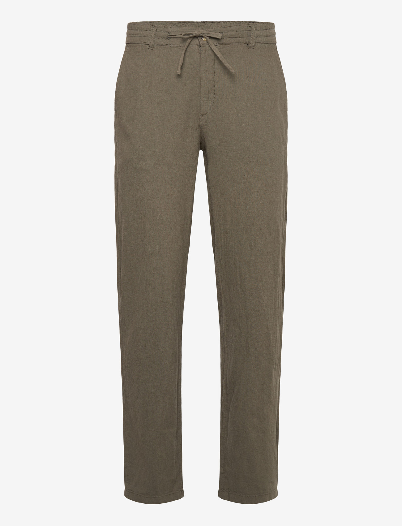 Lindbergh - Linen pants - hørbukser - army - 1