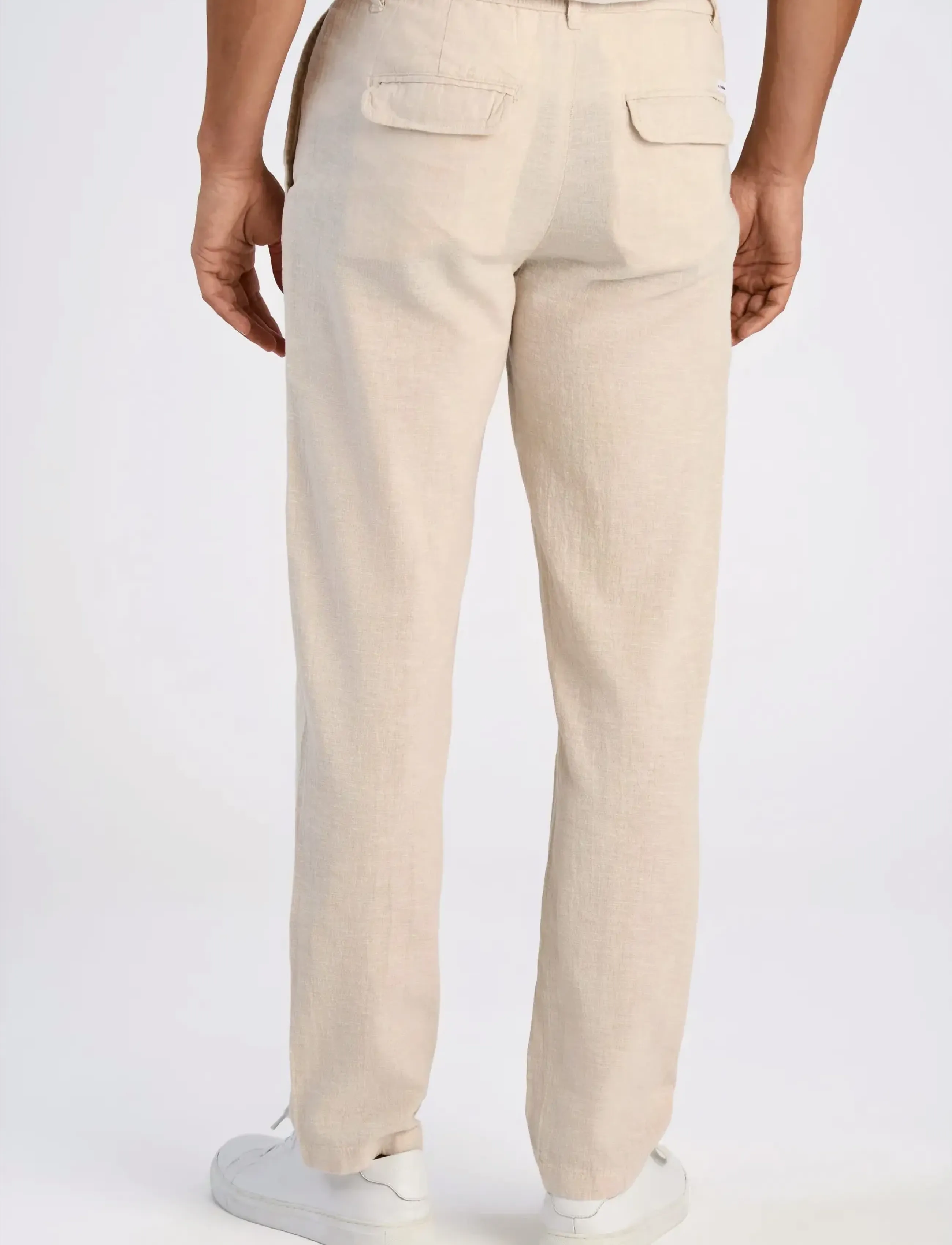 Lindbergh - Linen pants - hørbukser - lt sand - 4