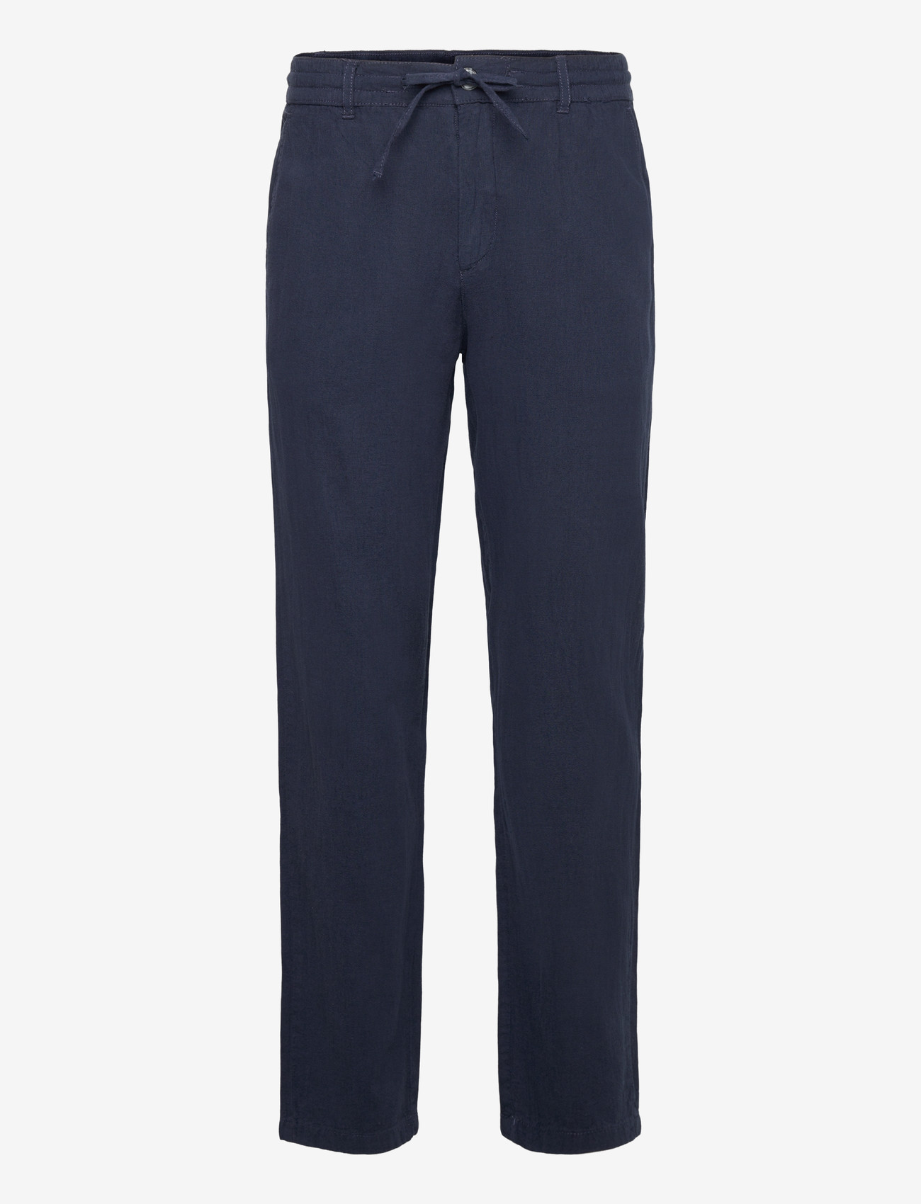 Lindbergh - Linen pants - hørbukser - navy - 1