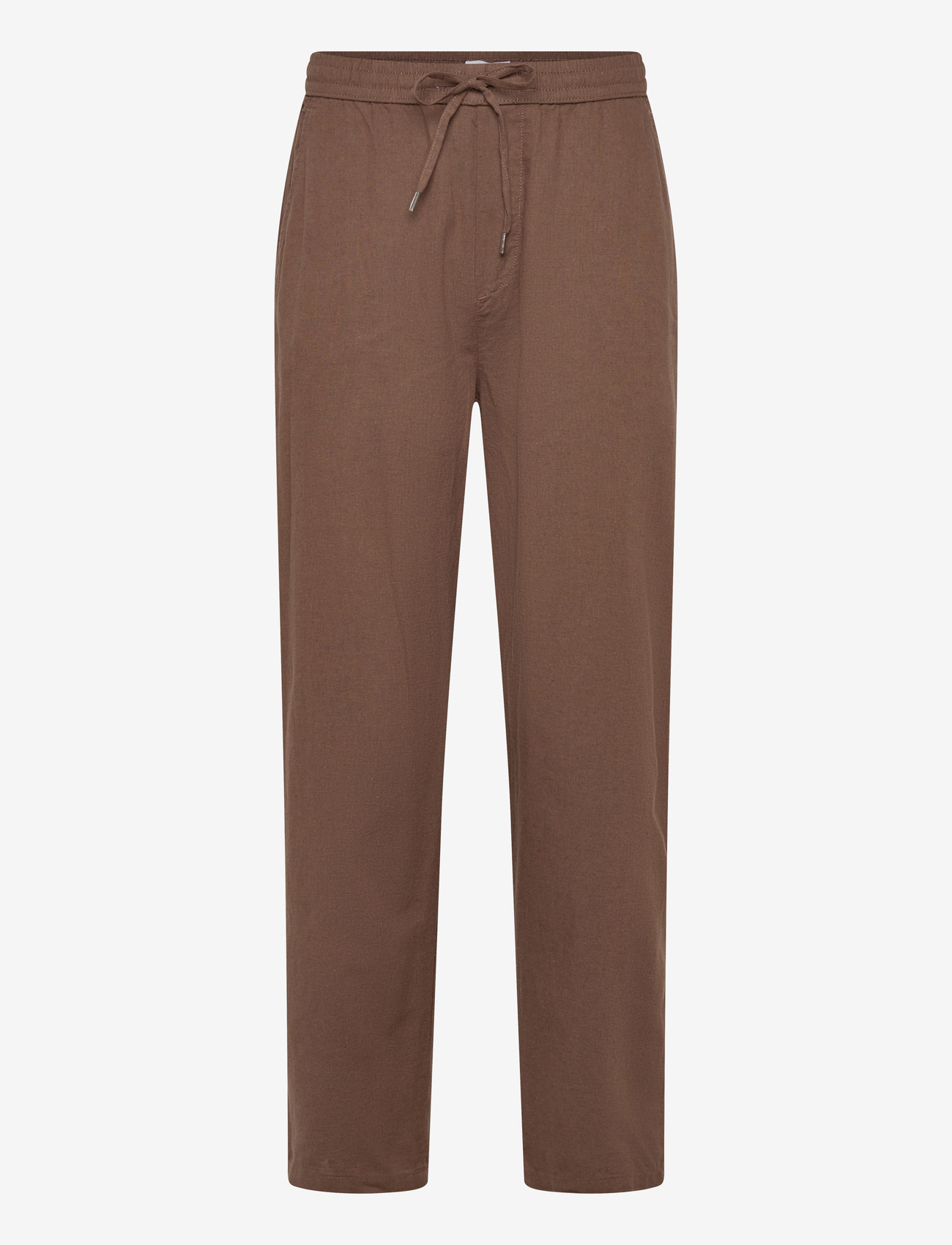 Lindbergh - Linen wide fit pants - linased püksid - brown - 1