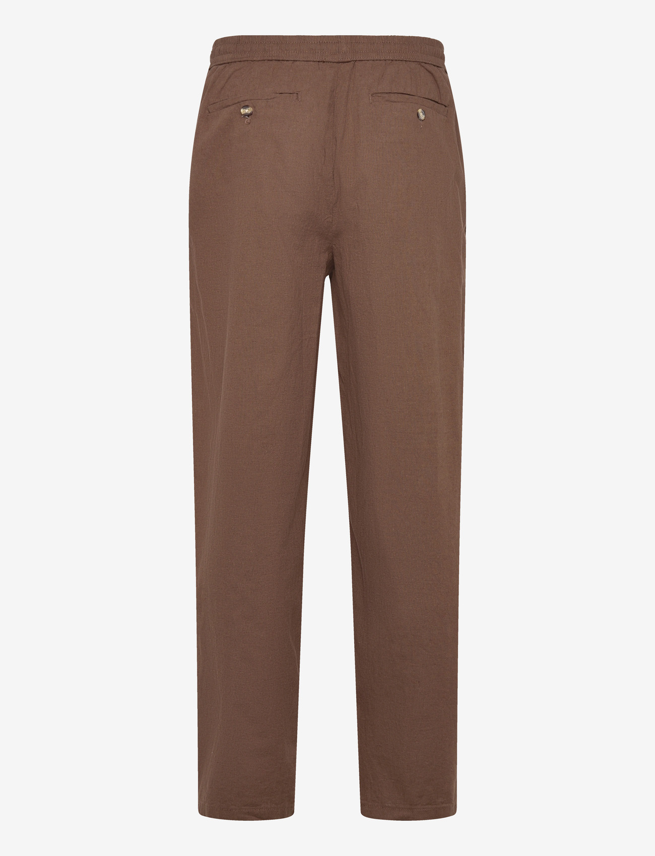 Lindbergh - Linen wide fit pants - linased püksid - brown - 2