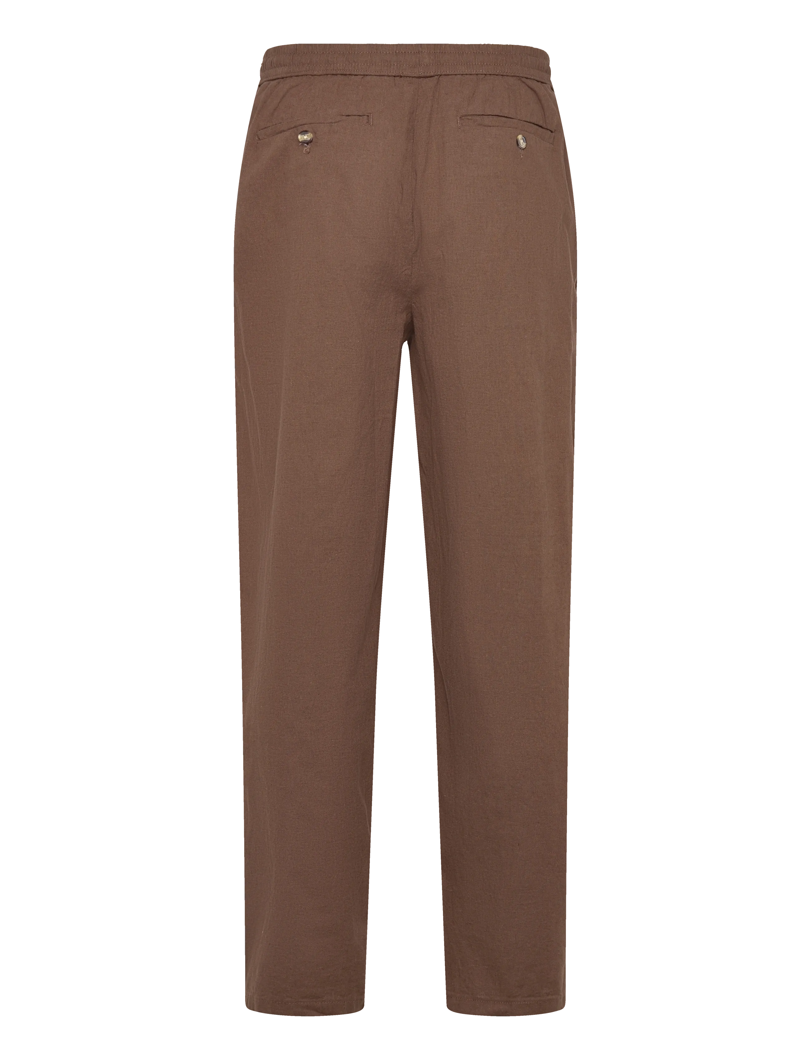 Lindbergh - Linen wide fit pants - linased püksid - brown - 2
