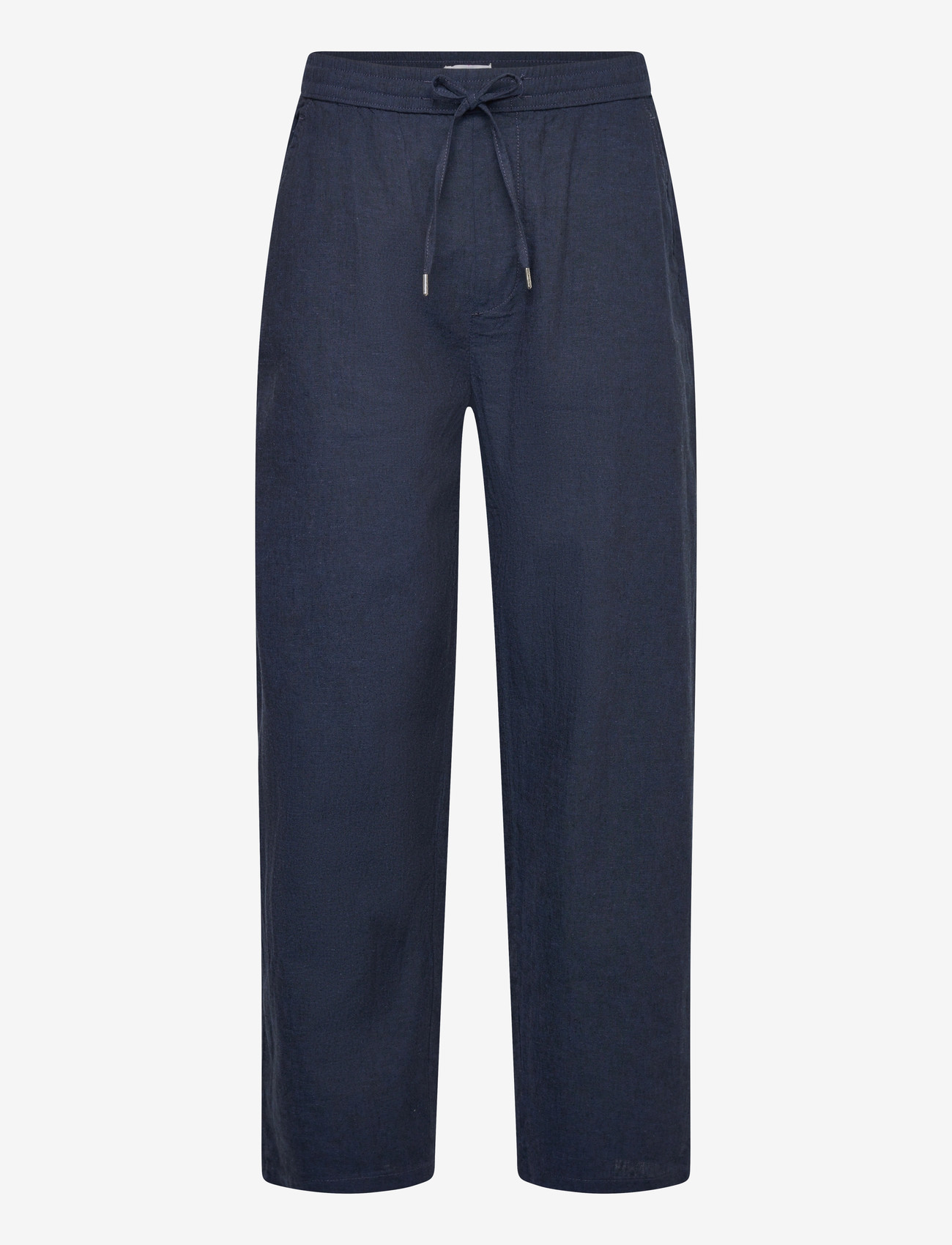 Lindbergh - Linen wide fit pants - linnen broeken - dk blue - 1