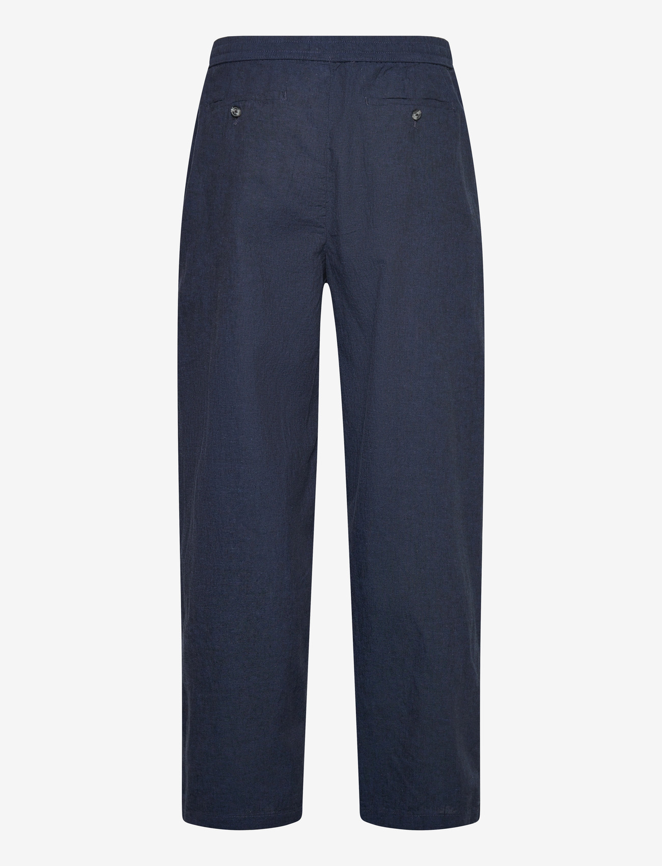 Lindbergh - Linen wide fit pants - linnen broeken - dk blue - 2