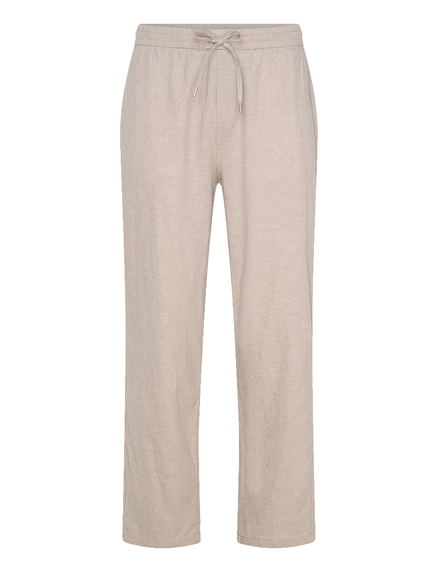 Lindbergh - Linen wide fit pants - linased püksid - grey - 1