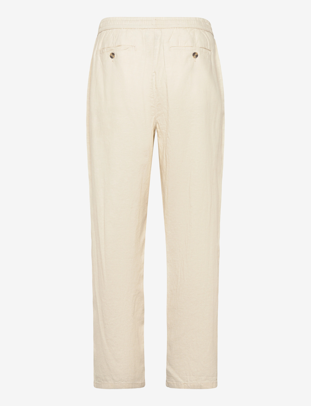Lindbergh - Linen wide fit pants - hørbukser - lt sand - 2