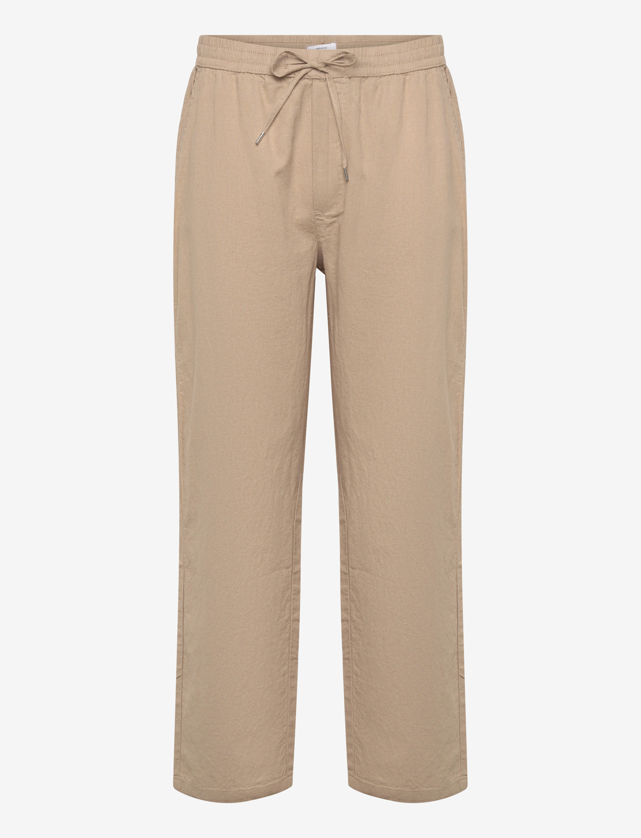 Lindbergh - Linen wide fit pants - hørbukser - sand - 1