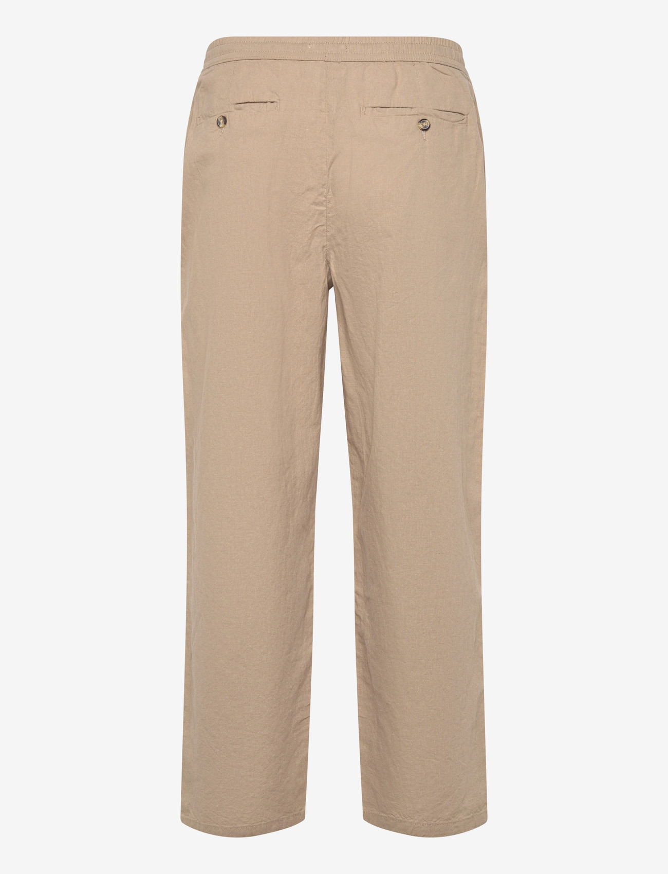 Lindbergh - Linen wide fit pants - hørbukser - sand - 2