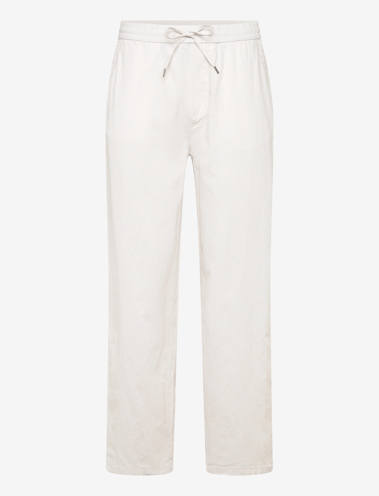 Lindbergh - Linen wide fit pants - linased püksid - white - 1