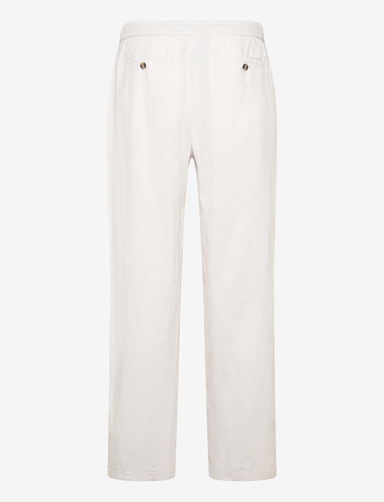 Lindbergh - Linen wide fit pants - linased püksid - white - 2