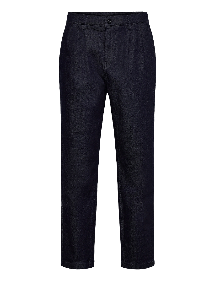 Lindbergh - Indigo double pleat pants - loose jeans - indigo blue - 1