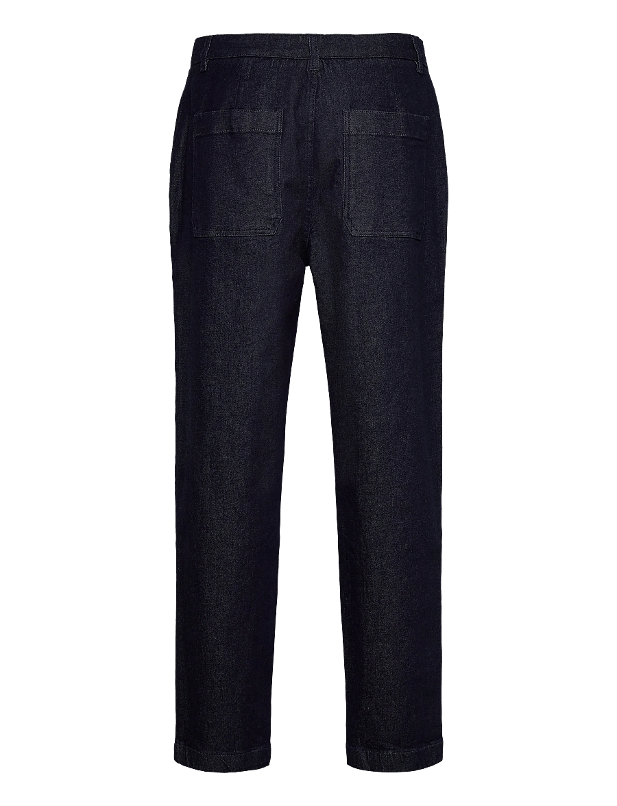 Lindbergh - Indigo double pleat pants - loose jeans - indigo blue - 2
