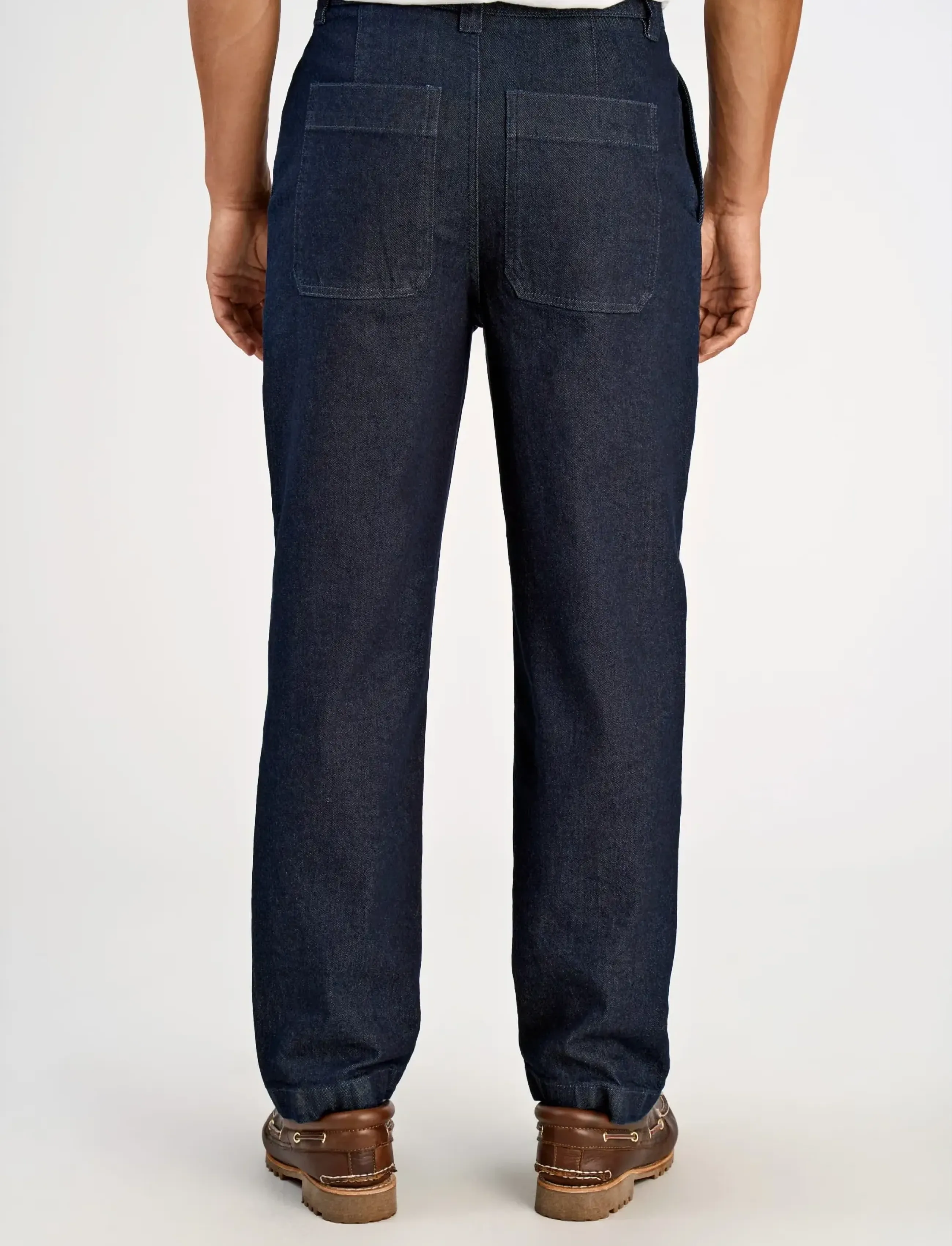 Lindbergh - Indigo double pleat pants - trousers & jeans - indigo blue - 4