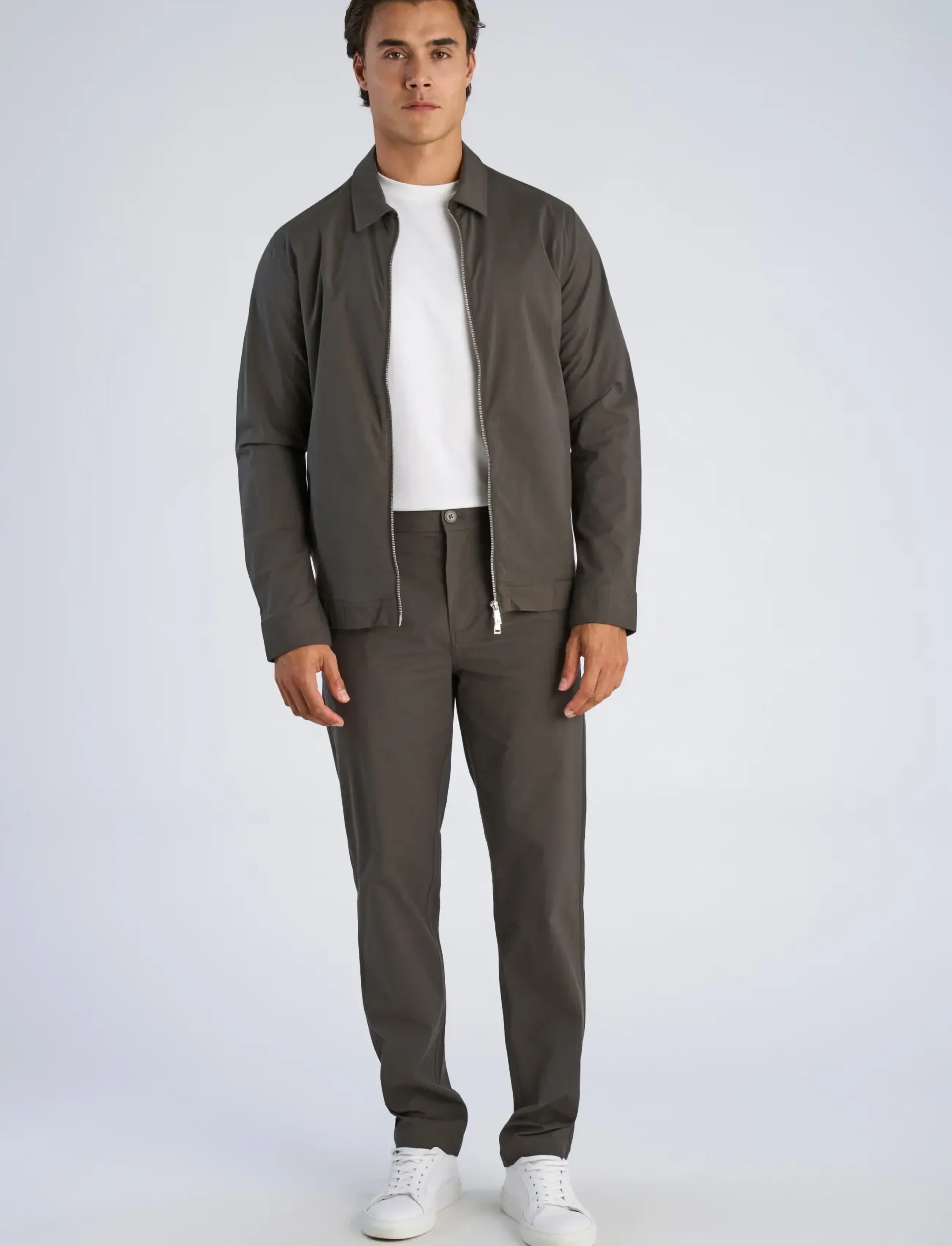 Lindbergh Superflex paper touch pants - Casual bukser - DK ARMY / khaki/green