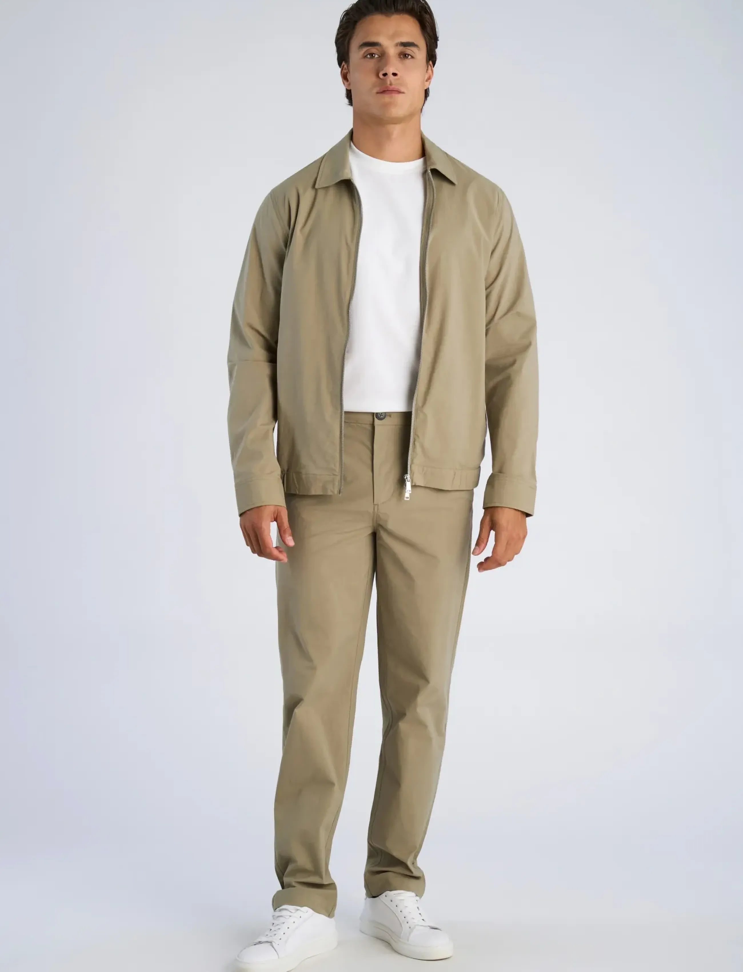 Lindbergh Superflex paper touch pants - Kolekcijos - DUSTY ARMY / khaki/green