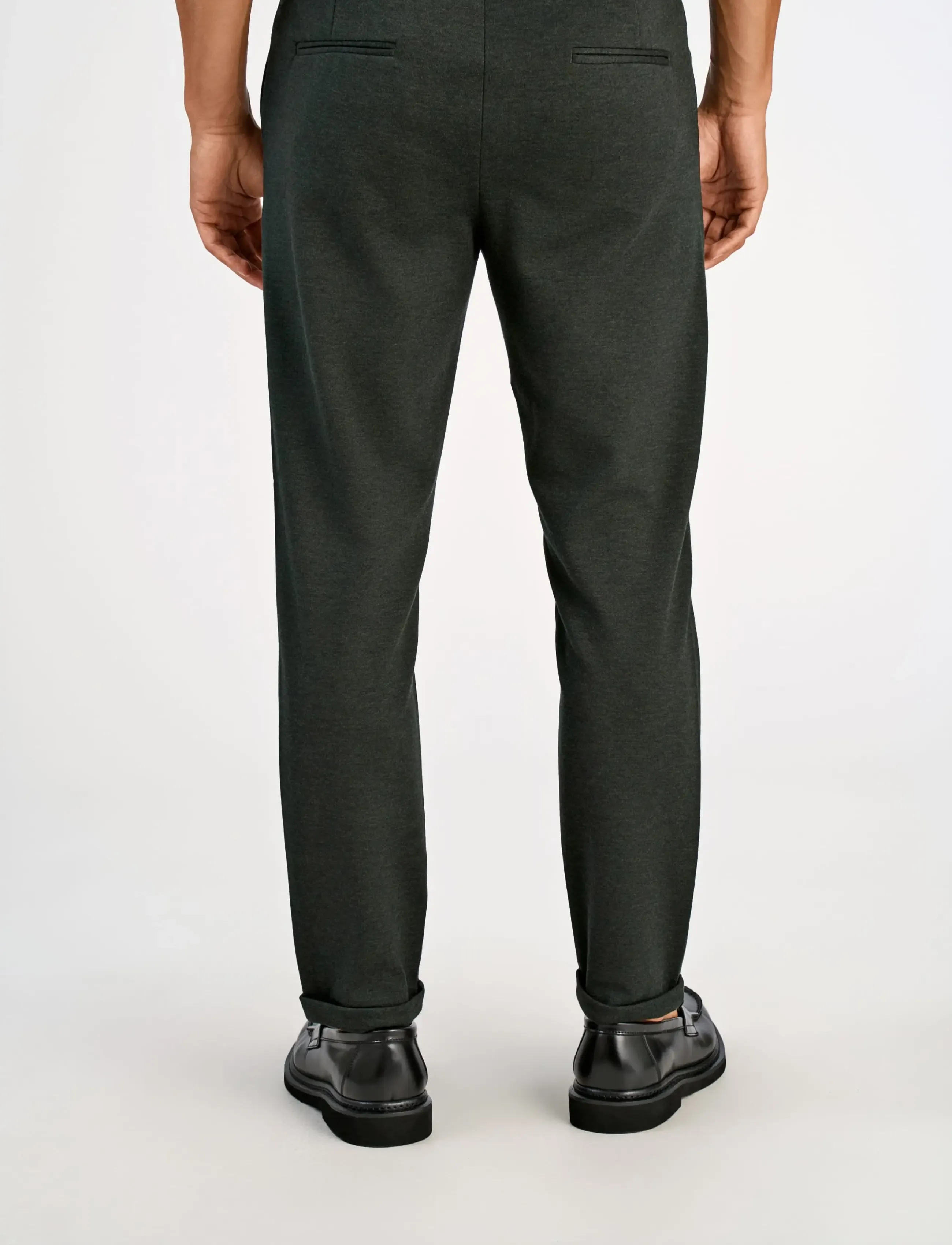 Lindbergh - Superflex knitted cropped pant - freizeithosen - army mix - 4