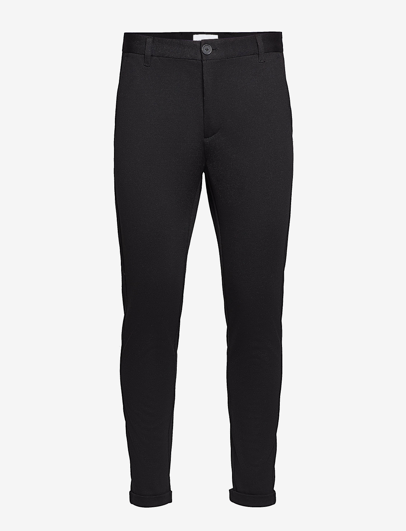 Lindbergh - Superflex knitted cropped pant - efterårstøj - black - 0