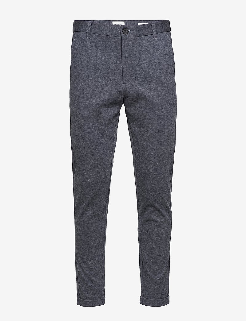 Lindbergh - Superflex knitted cropped pant - casual byxor - blue mix - 1