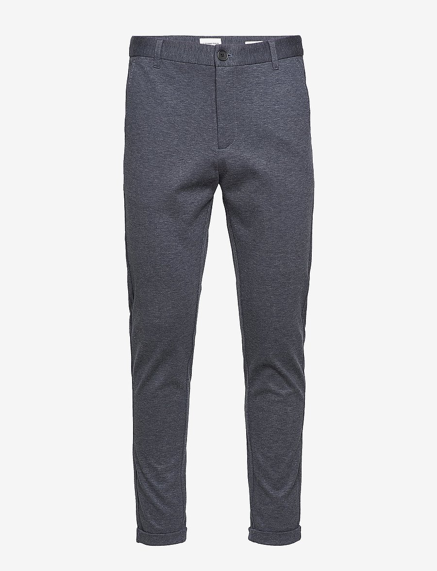 Lindbergh - Superflex knitted cropped pantSuperflex knitted cropped pant - casual byxor - blue mix - 1