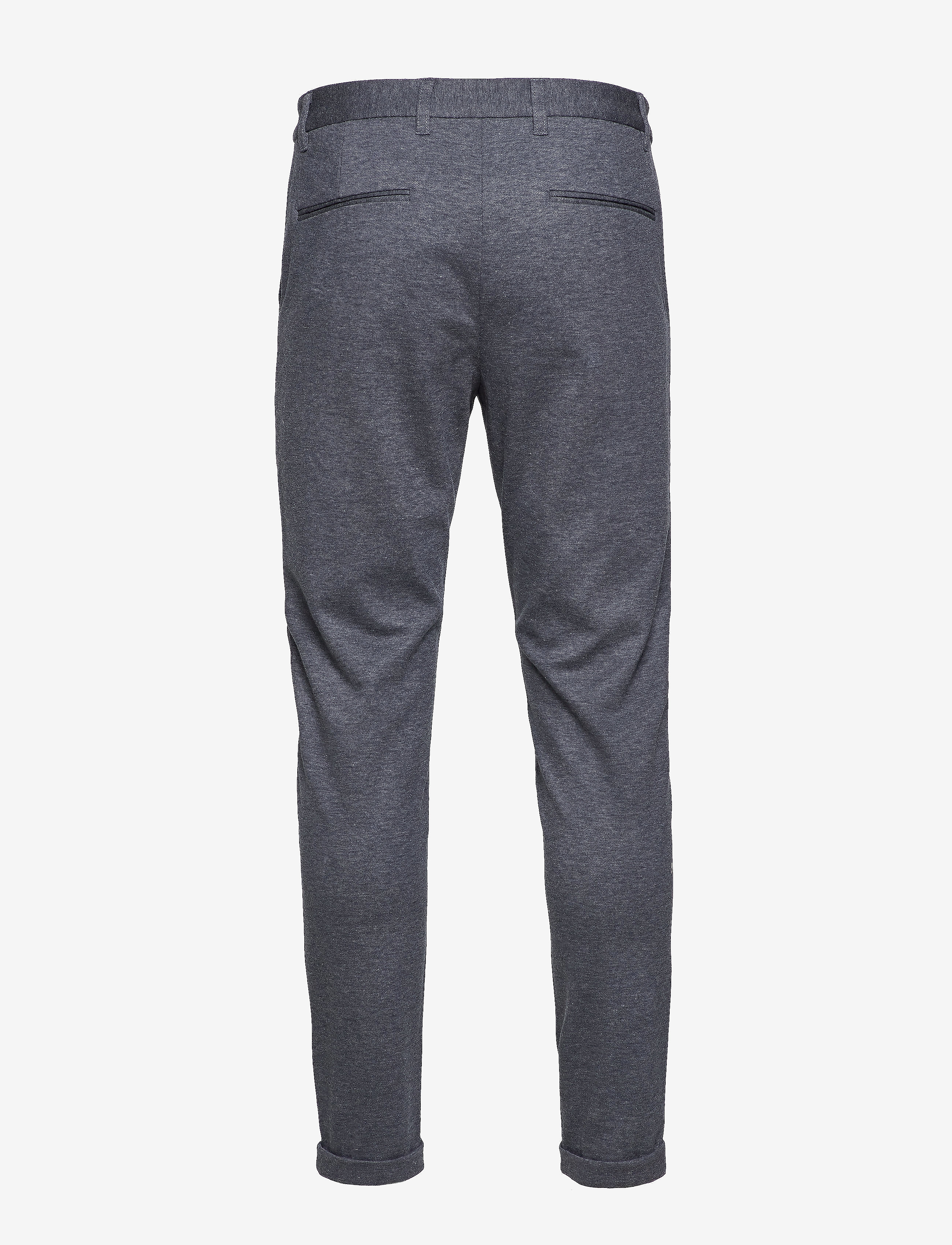 Lindbergh - Superflex knitted cropped pant - casual trousers - blue mix - 2