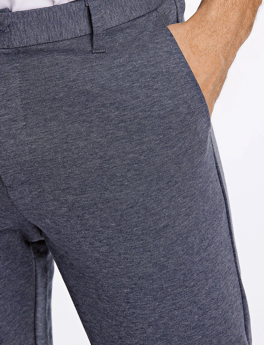 Lindbergh - Superflex knitted cropped pantSuperflex knitted cropped pant - casual byxor - blue mix - 5