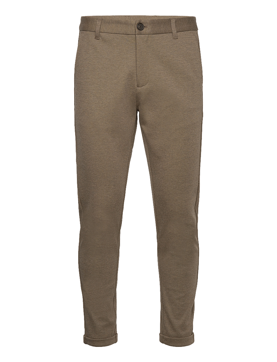 Lindbergh - Superflex knitted cropped pant - casual bukser - deep sand mix - 1