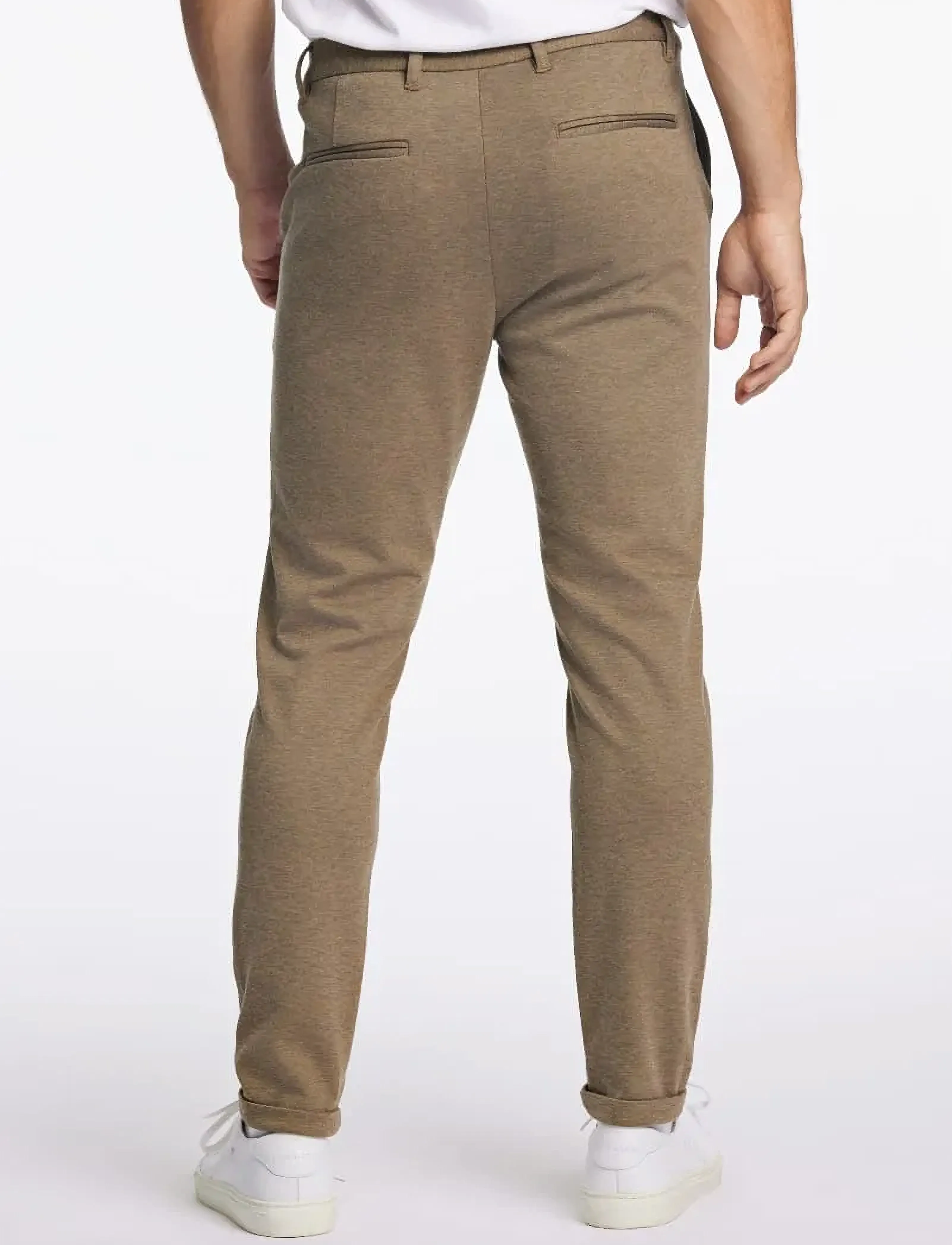 Lindbergh - Superflex knitted cropped pant - casual bukser - deep sand mix - 3