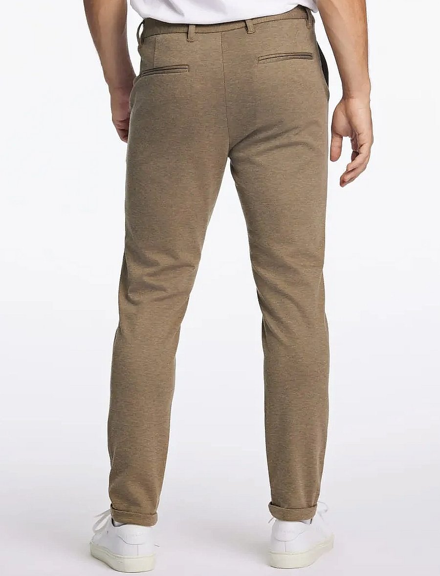 Lindbergh - Superflex knitted cropped pant - casual bukser - deep sand mix - 3