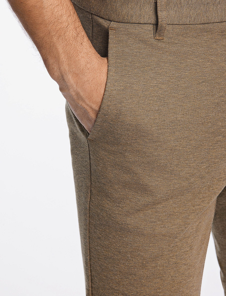 Lindbergh - Superflex knitted cropped pant - casual bukser - deep sand mix - 5