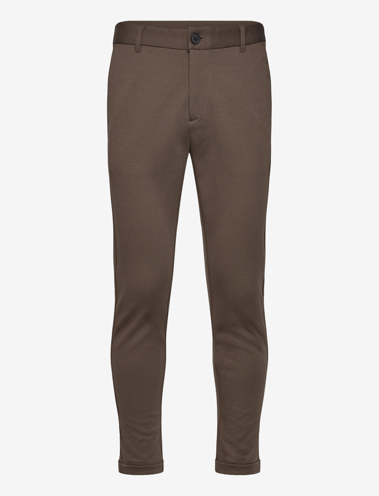 Lindbergh - Superflex knitted cropped pant - casual byxor - dk army - 1