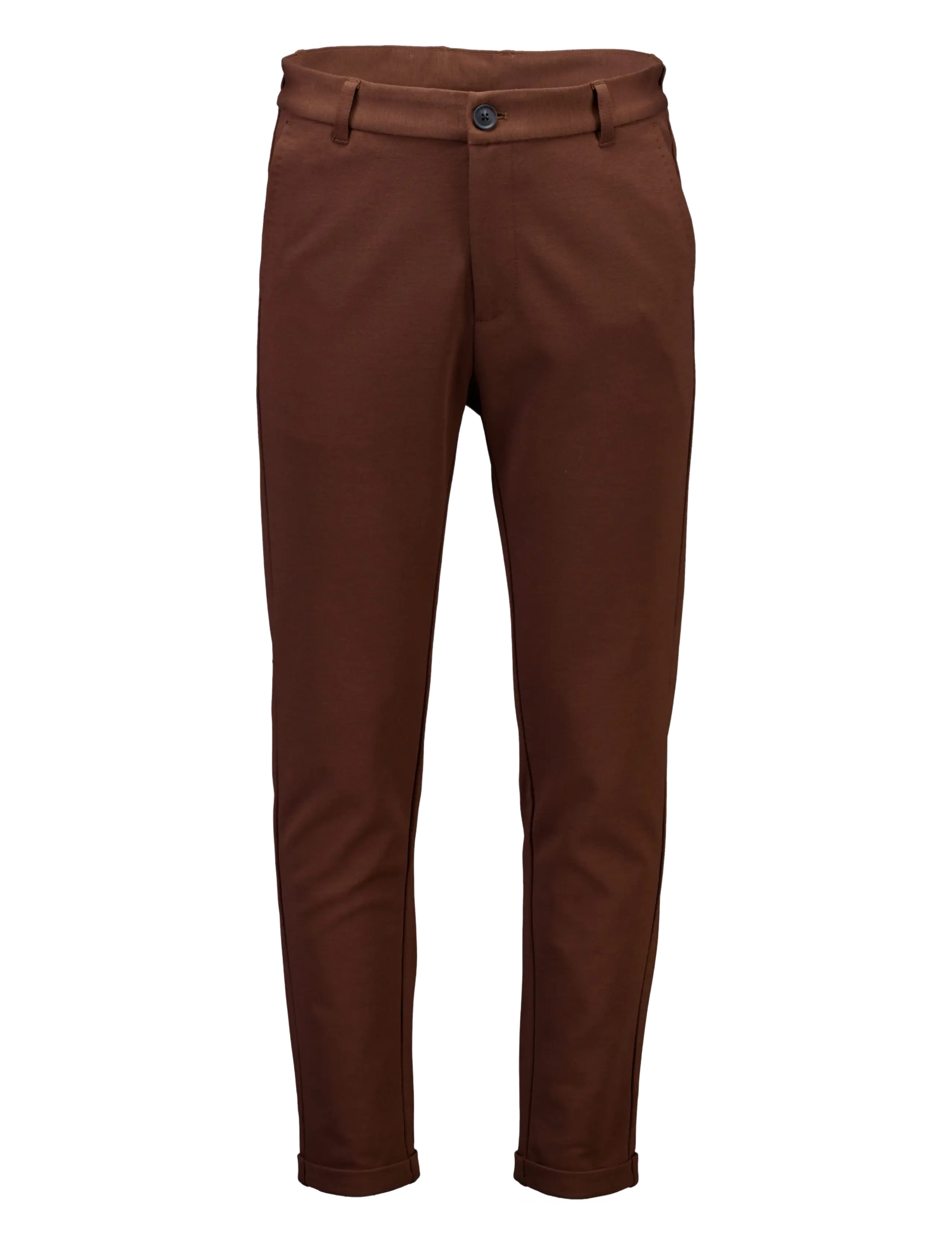 Lindbergh - Superflex knitted cropped pant - freizeithosen - dk brown - 1