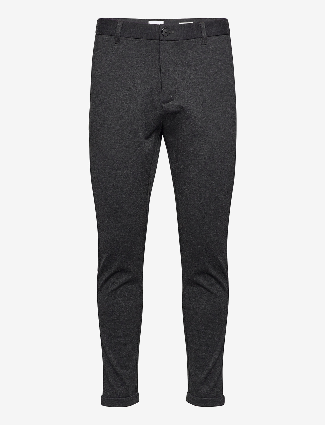 Lindbergh - Superflex knitted cropped pant - casual - dk grey mix - 1