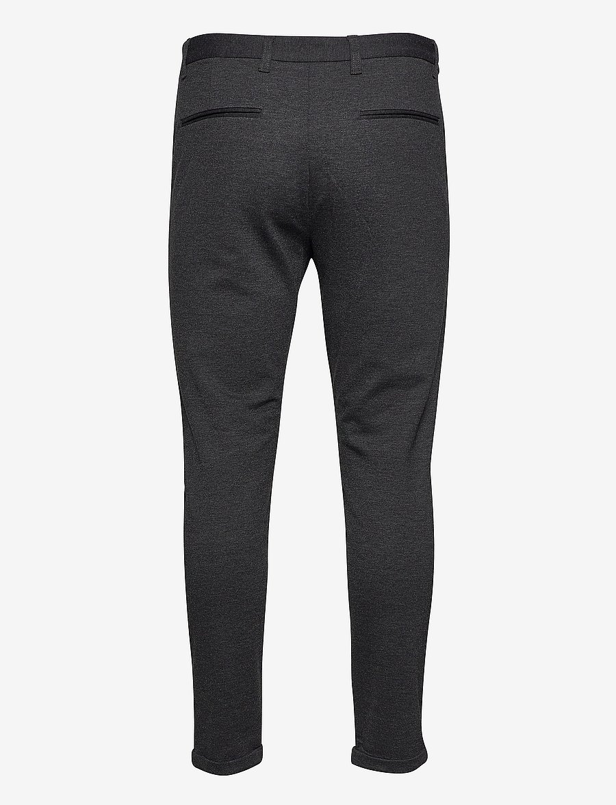 Lindbergh - Superflex knitted cropped pant - casual - dk grey mix - 2
